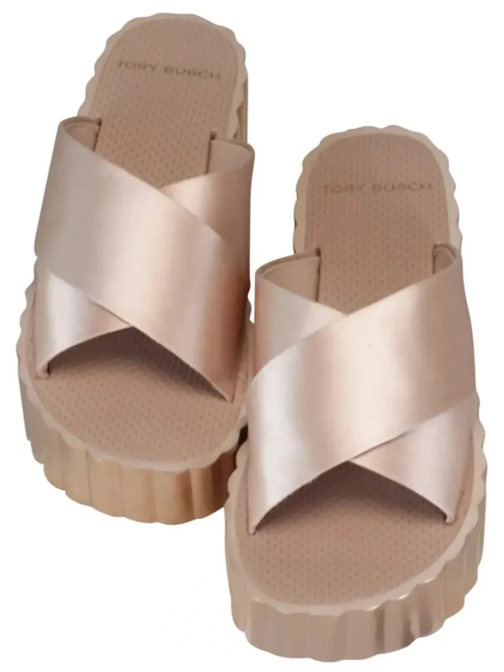 Tory Burch Satin Scallop Platform Sandal - Picture 7 of 8